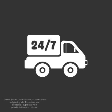 Sevkiyat teslimat kamyonu web simgesi