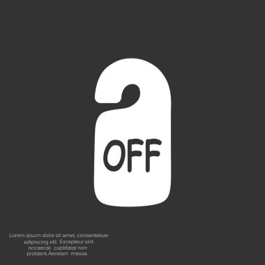 Etiket asılı üzerinde yazıt