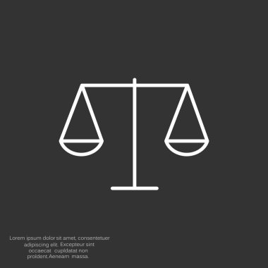 Adalet basit web simgesi ölçekleri