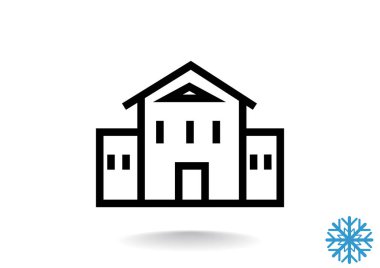 schoolhouse web icon clipart