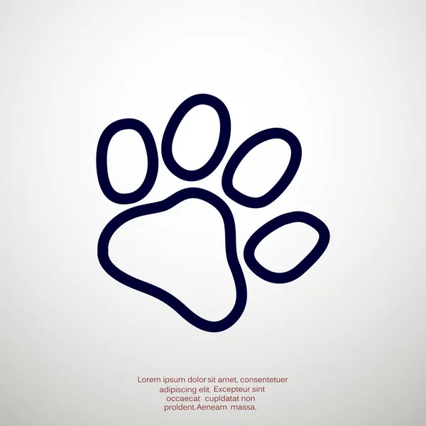 Σκύλος πόδι απλό εικονίδιο γραμμής — Διανυσματικό Αρχείο