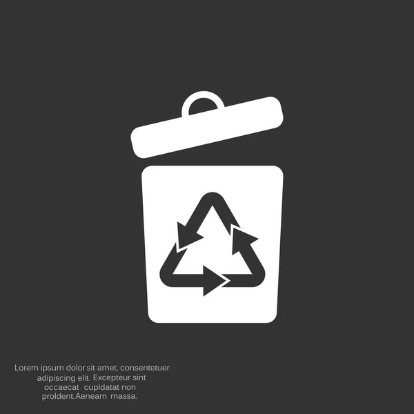 Symbole de recyclage des déchets avec des flèches — Image vectorielle