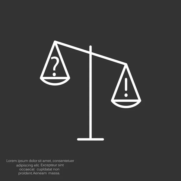 Escalas de justicia icono web simple — Archivo Imágenes Vectoriales