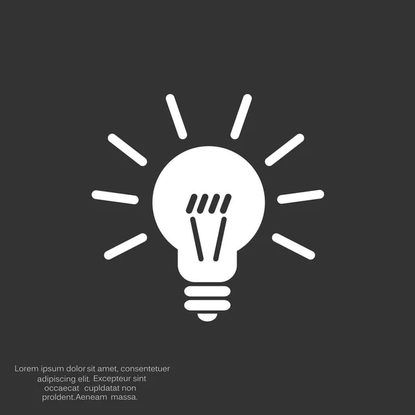 Light bulb web icon — Stock Vector