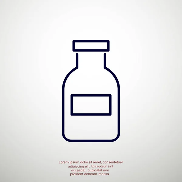 Icône web bouteille médecine — Image vectorielle