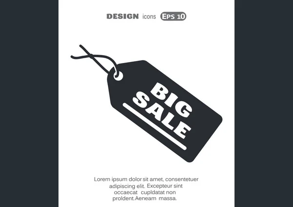 Big sale inscription on label — Stock Vector