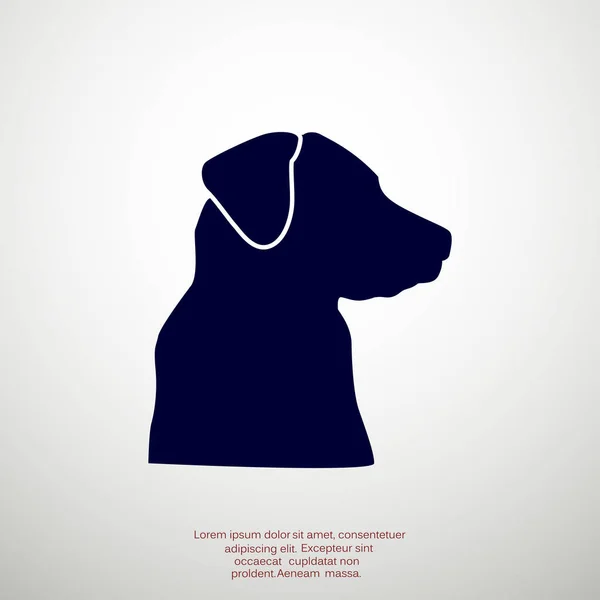 Signe avec silhouette de chien — Image vectorielle