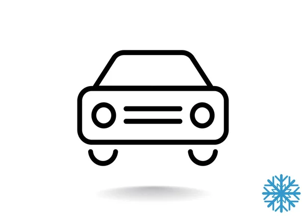 Icône de voiture simple — Image vectorielle