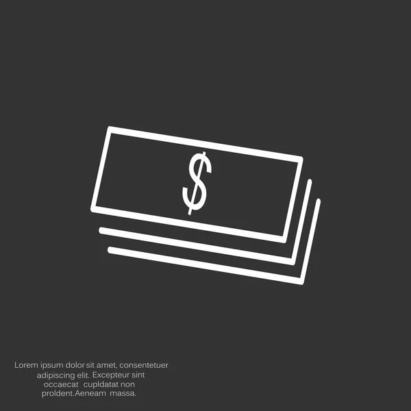 Σωρό εικονίδιο web δολάρια — Διανυσματικό Αρχείο