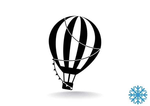 Ikon web aerostat balon - Stok Vektor