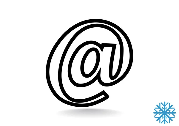 E-Mail-Zeichen Web-Symbol — Stockvektor