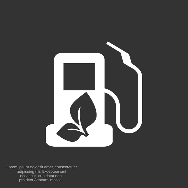 Ícone do posto de gasolina Eco —  Vetores de Stock