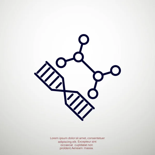 DNA spindelväv ikonen — Stock vektor
