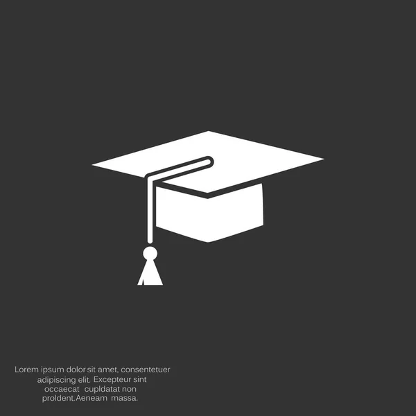 Icono de sombrero de graduación — Archivo Imágenes Vectoriales