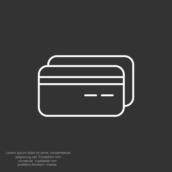 Tarjetas de plástico icono web simple — Archivo Imágenes Vectoriales