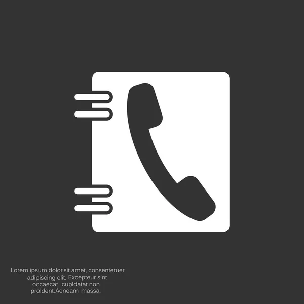 Phone book icon — Stock Vector