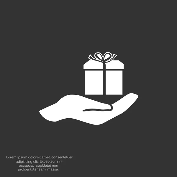 Δώρο κουτί από πλευρά εικονίδιο web — Διανυσματικό Αρχείο