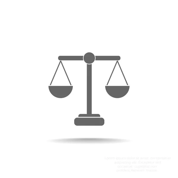 Scales of justice simple web icon — Stock Vector