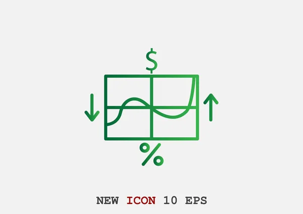 Grafikon üzleti szimbólumok ikon — Stock Vector