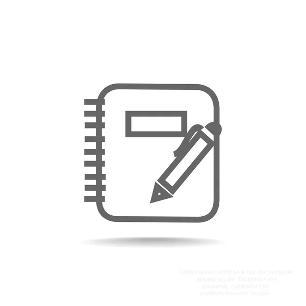 Pen over notepad — Stock Vector