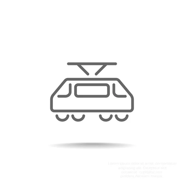 Icono de tranvía simple — Vector de stock