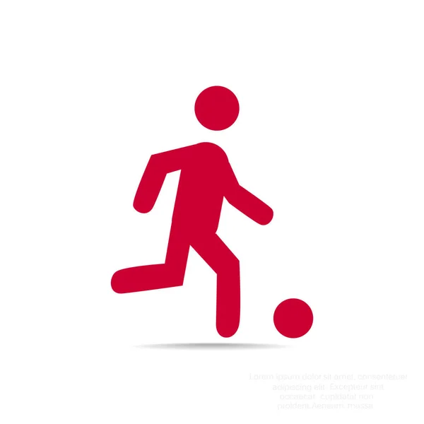 Silueta de jugador de fútbol — Archivo Imágenes Vectoriales