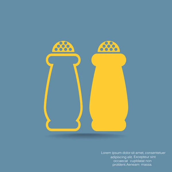 Tuz ve biber shakers simgesi — Stok Vektör
