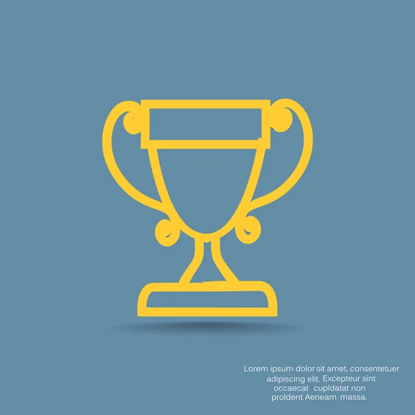 Trofeo taza icono — Vector de stock