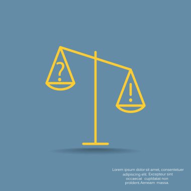 Adalet basit web simgesi ölçekleri