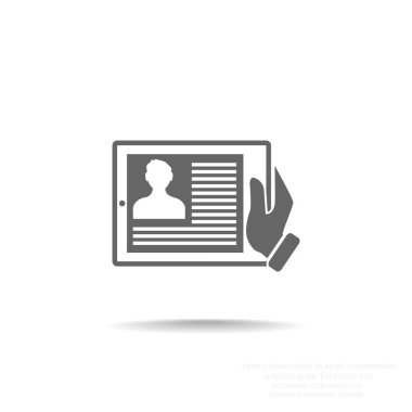 Kimlik bilgileri ile dijital tablet