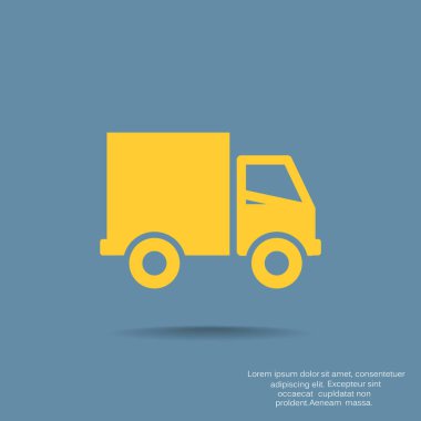 Sevkiyat teslimat kamyonu web simgesi