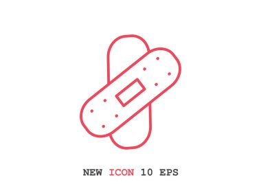 Bandaj sıva basit web simgesi