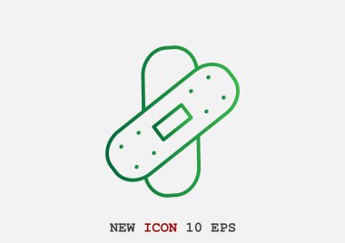 Bandaj sıva basit web simgesi