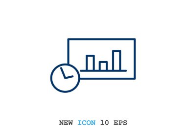 Saat web simgesi ile grafik