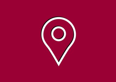 Konum işaretçisi basit simgesine