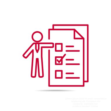 İşadamı denetim listesi simgesi