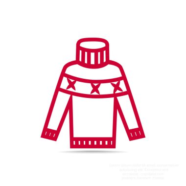 örme kazak basit simgesi