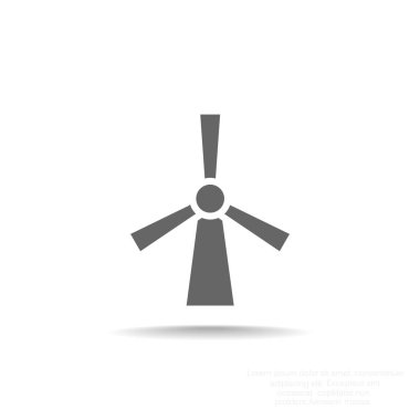 Rüzgar jeneratör simgesi