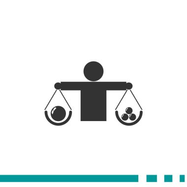 İnsan ölçekler basit web simgesi