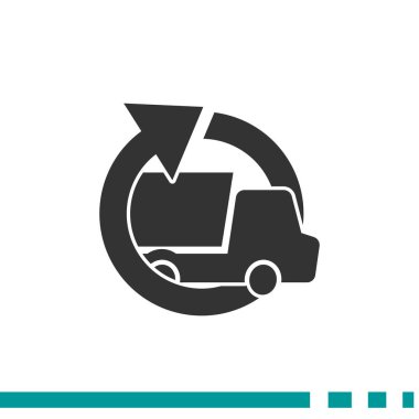 Yuvarlak ok ile basit kamyon