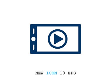 Oynat düğmesini smartphone cep telefonu ile