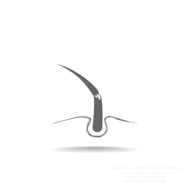 Hasarlı saçın web simgesi