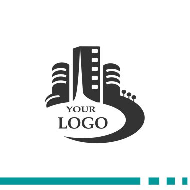 Şirketiniz için şehir binaları logosu