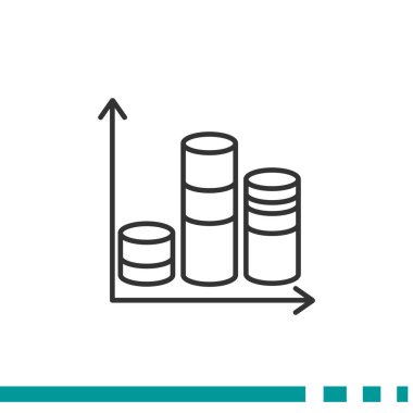 Sütunlar basit web simgesi ile grafik