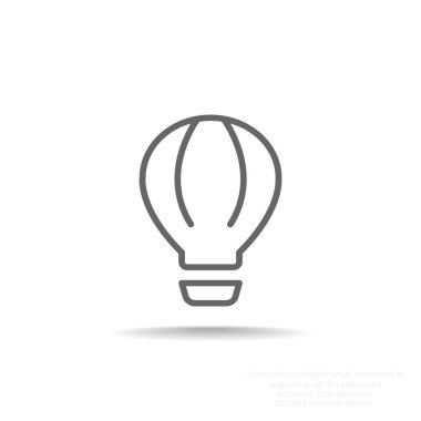 hava balonu basit simgesi