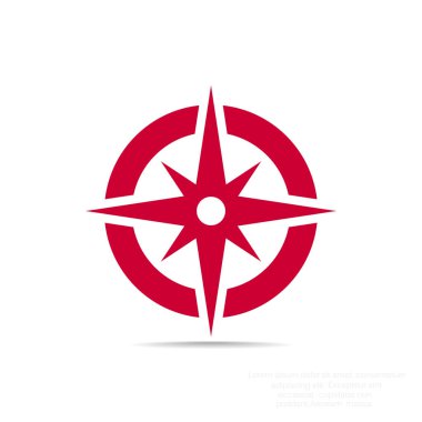 Pusula web simgesi ile Rüzgar gülü