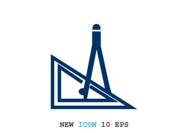 Pergel ile cetvel simgesi