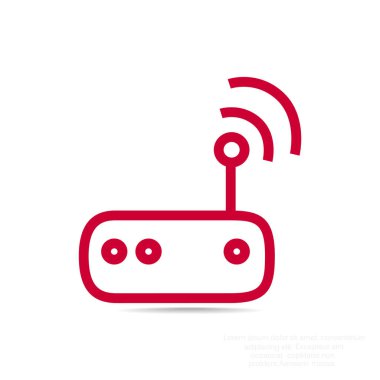 Dalgalar web simgesi ile modem