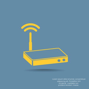 Dalgalar web simgesi ile modem