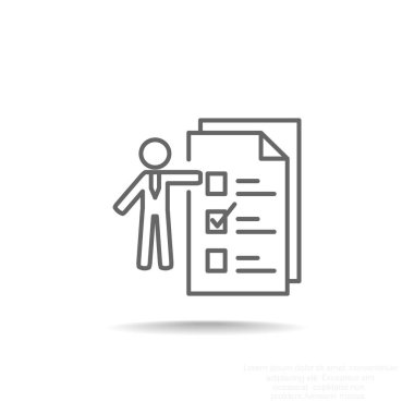 İşadamı denetim listesi simgesi